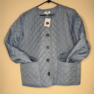 Croft & Barrow Light Blue Quilted Puffer Jacket